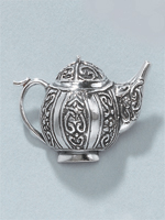 Sterling Silver Tea Pot Pin