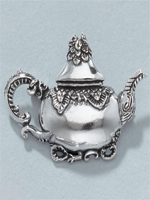 Sterling Silver Tea Pot Pin